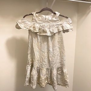 Cat & Jack shoulder ruffle stripe shift dress